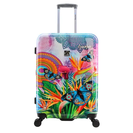 Średnia walizka Saxoline Butterfly Nature 66l